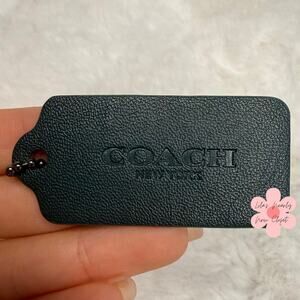 2" COACH Green Fob Bag Charm Hang tag Hangtag